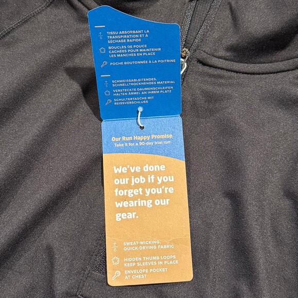 NWT Brooks Mens Pullover 1/2 Zip Dash Athleisure Minimalist Normcore Black Large - Picture 5 of 9